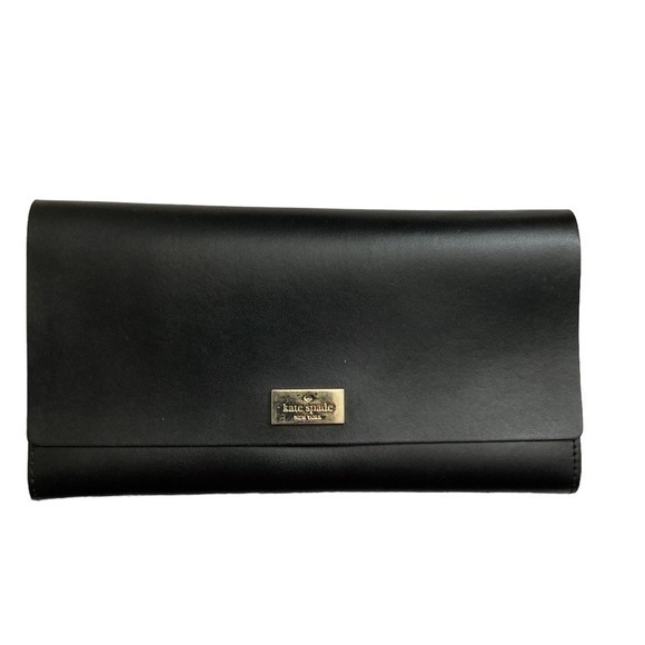 Kate spade black leather wallet - Picture 1 of 14